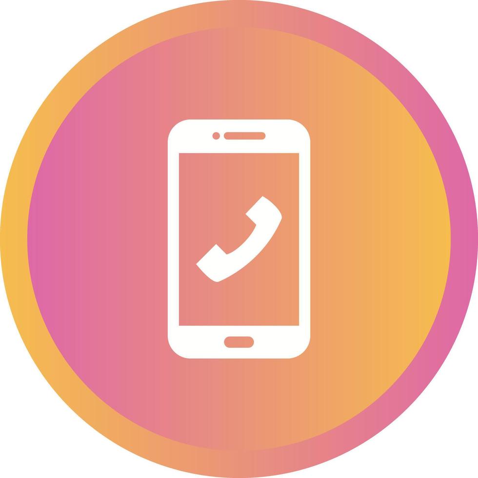 Unique Dial Call Vector Glyph Icon
