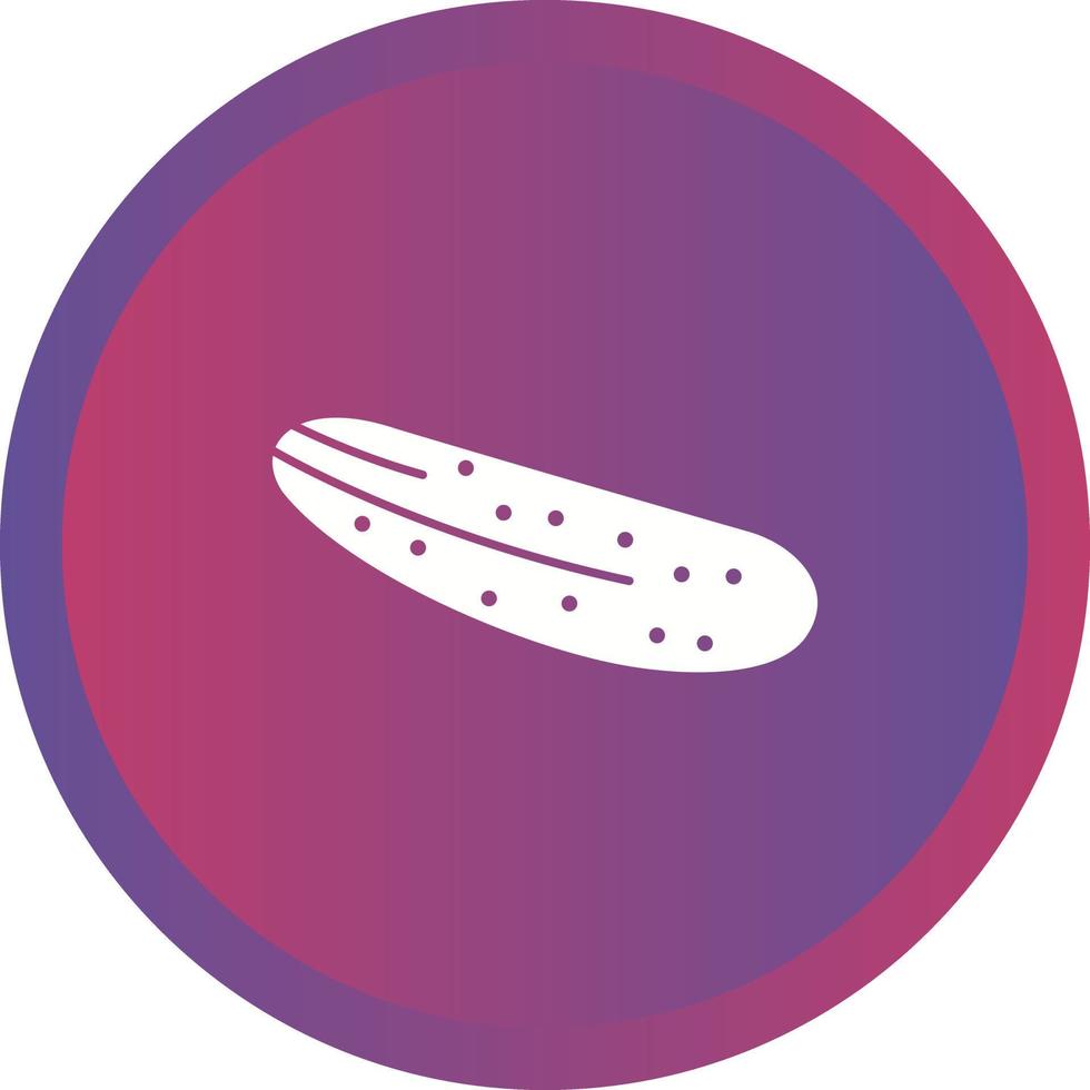 Unique Cucumber Vector Glyph Icon