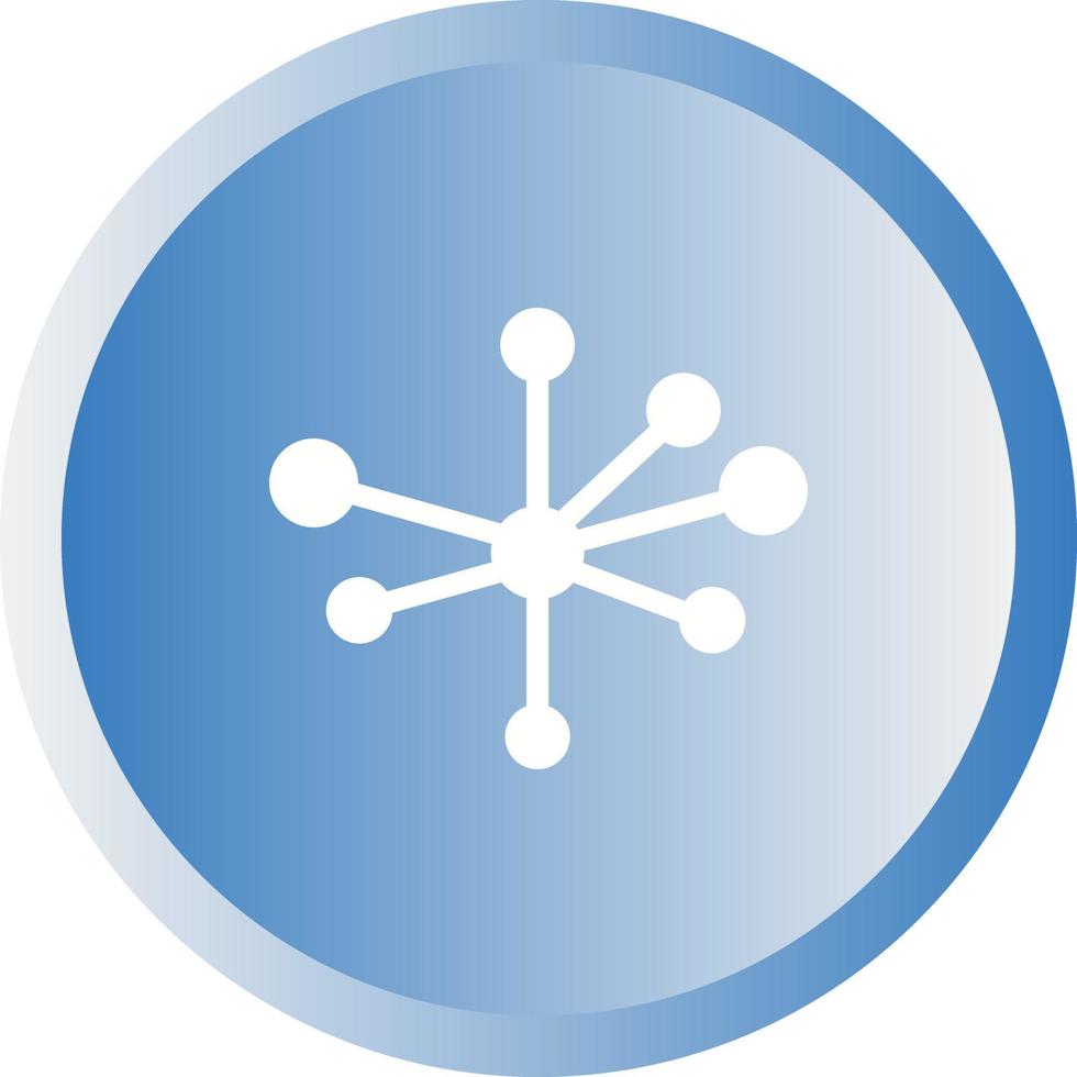 Unique Molecular Structure Vector Glyph Icon