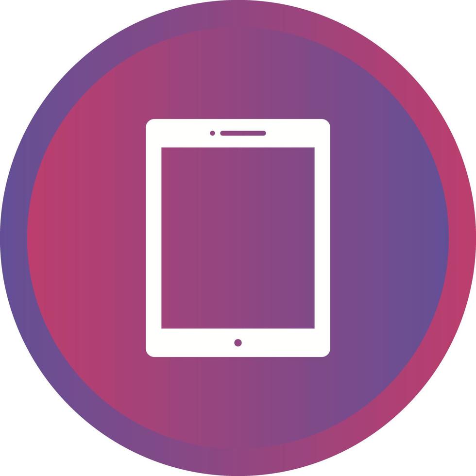 Unique Tablet Vector Glyph Icon