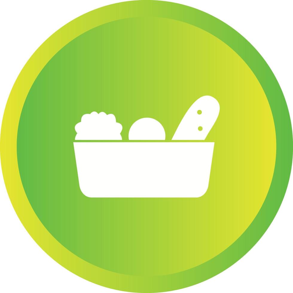 Unique Vegetable Basket Vector Glyph Icon