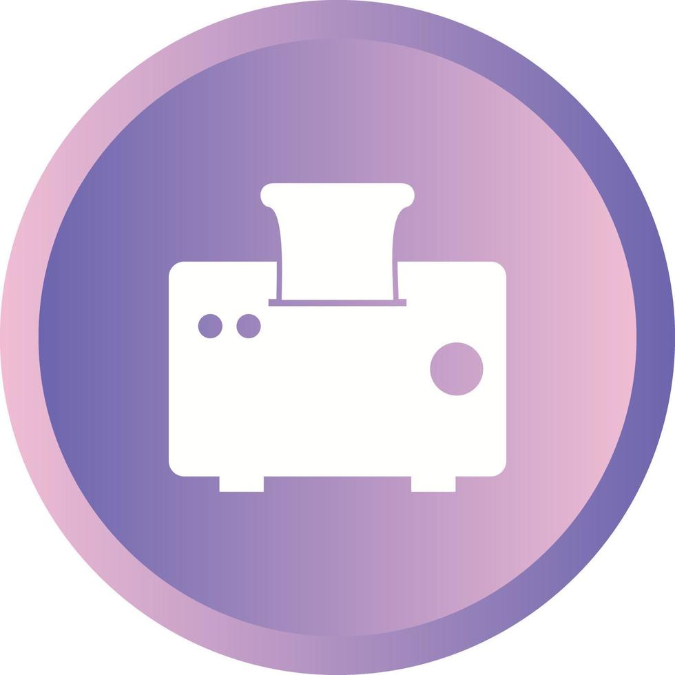 Unique Toaster Vector Glyph Icon