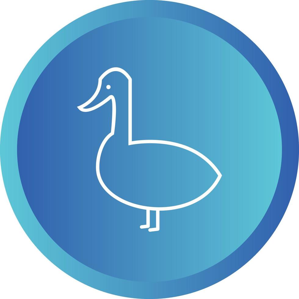 Unique Duck Vector Line Icon