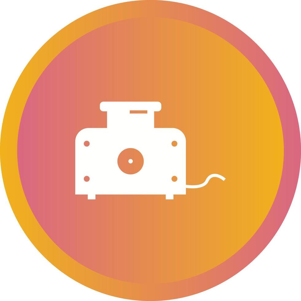 Unique Toaster Glyph Vector Icon