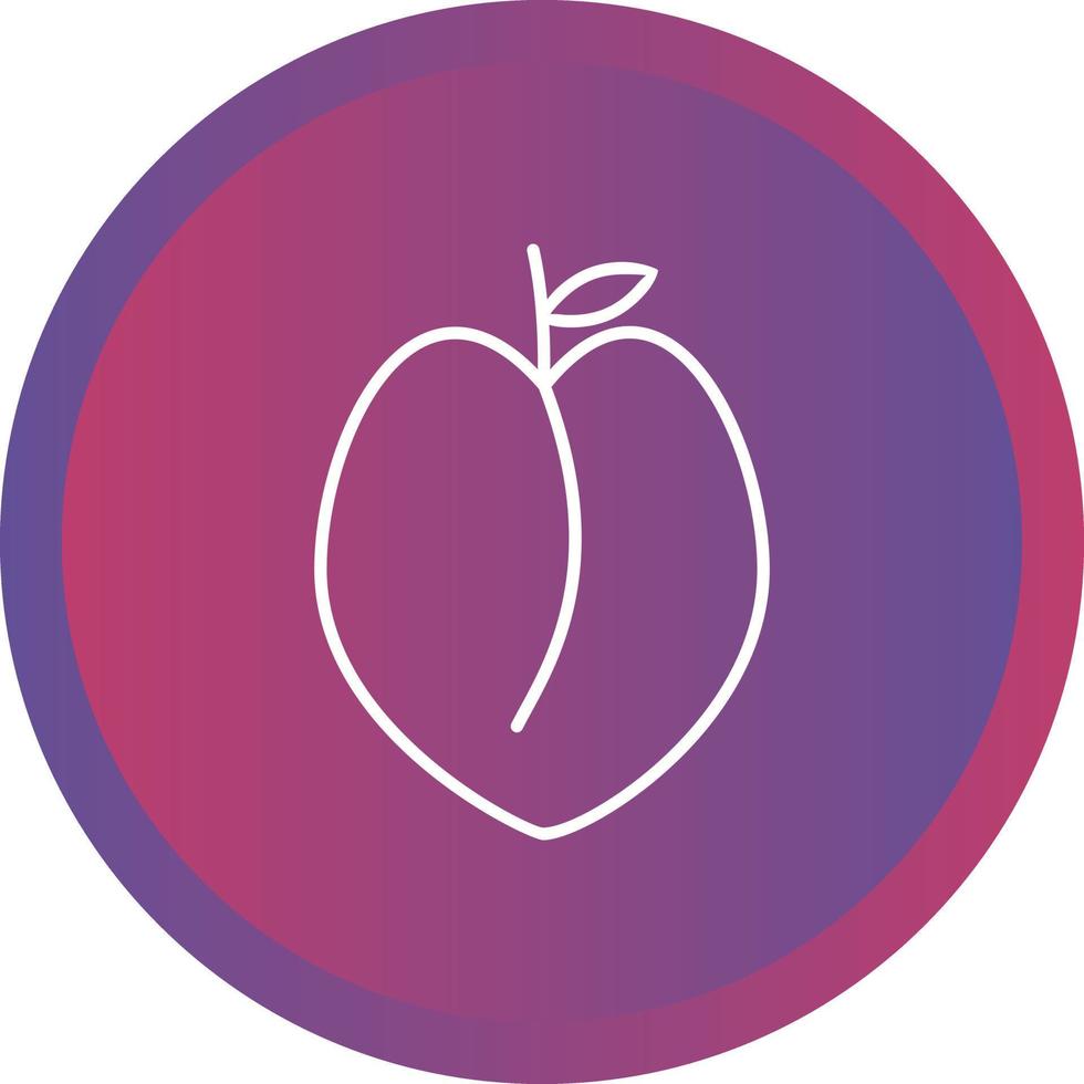 Unique Peach Vector Line Icon