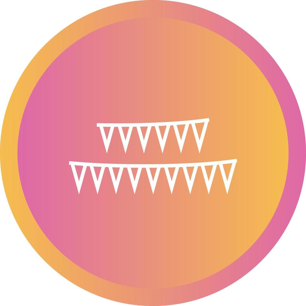 Unique Celebrations Flag Vector Line Icon