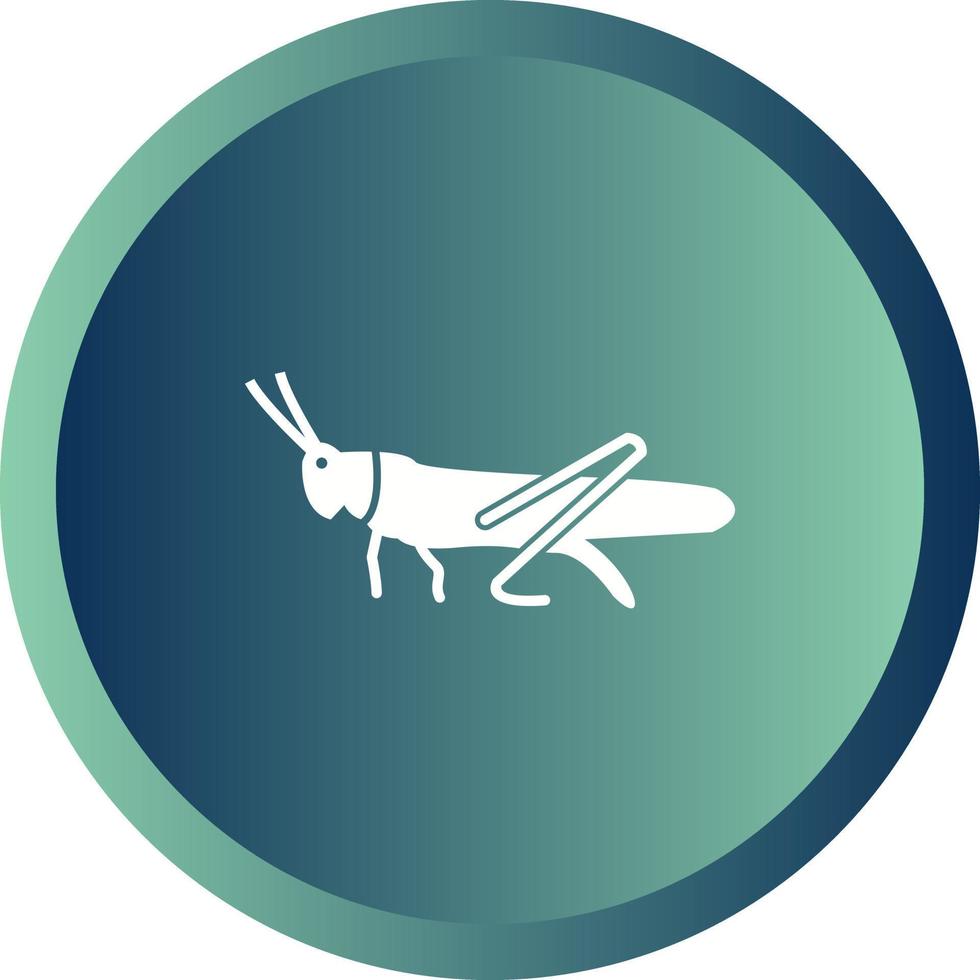 Unique grasshopper Glyph Vector Icon