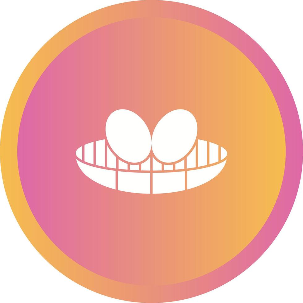 Unique birds nest Vector Glyph Icon