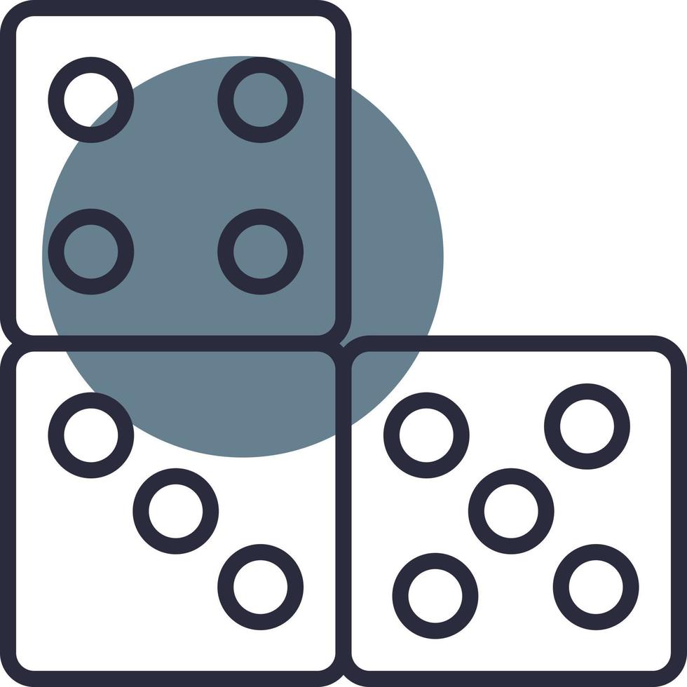 Domino Piece Creative Icon Design vector