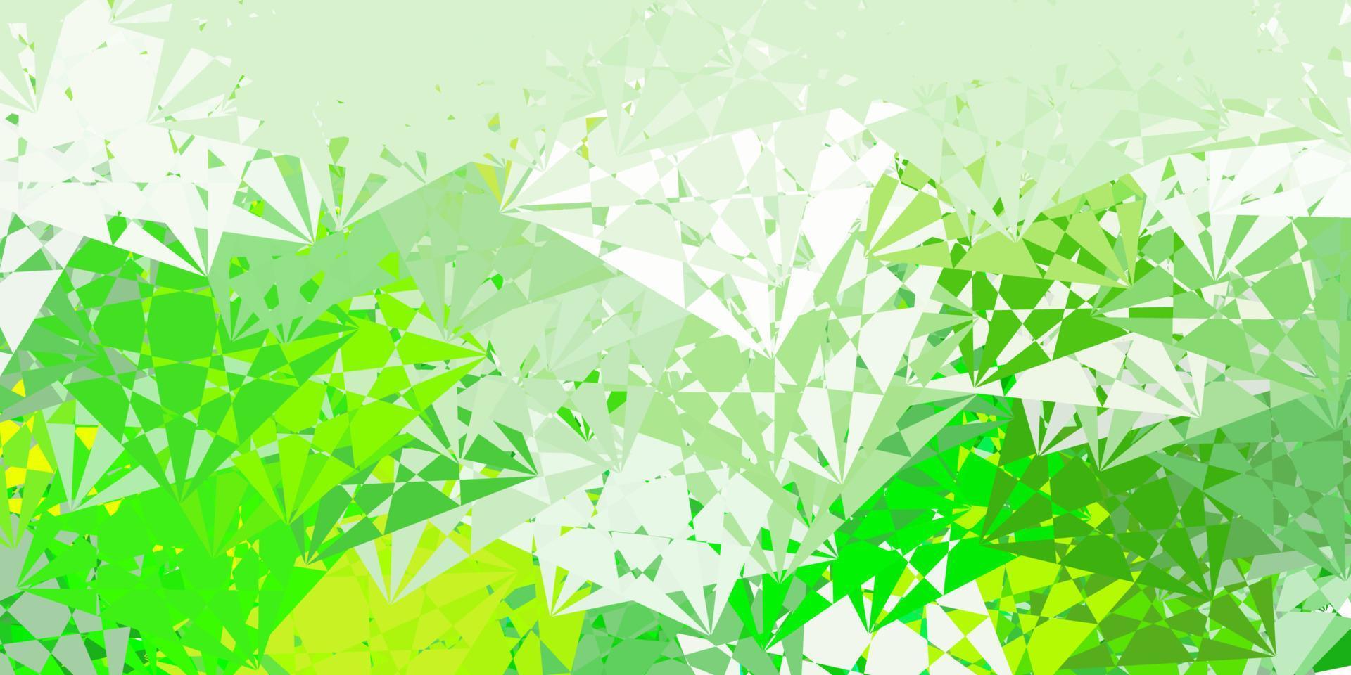 Light Green, Yellow vector texture with random triangles.