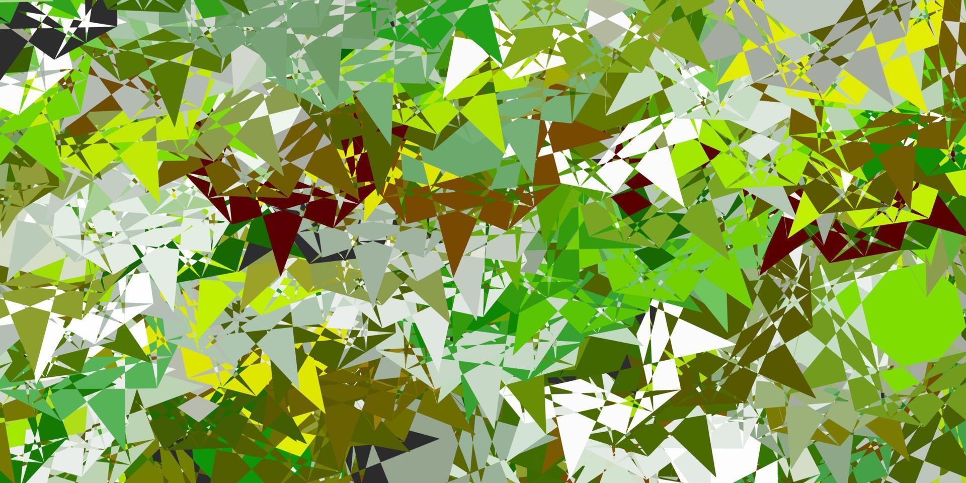 Light Green, Yellow vector background with polygonal forms.