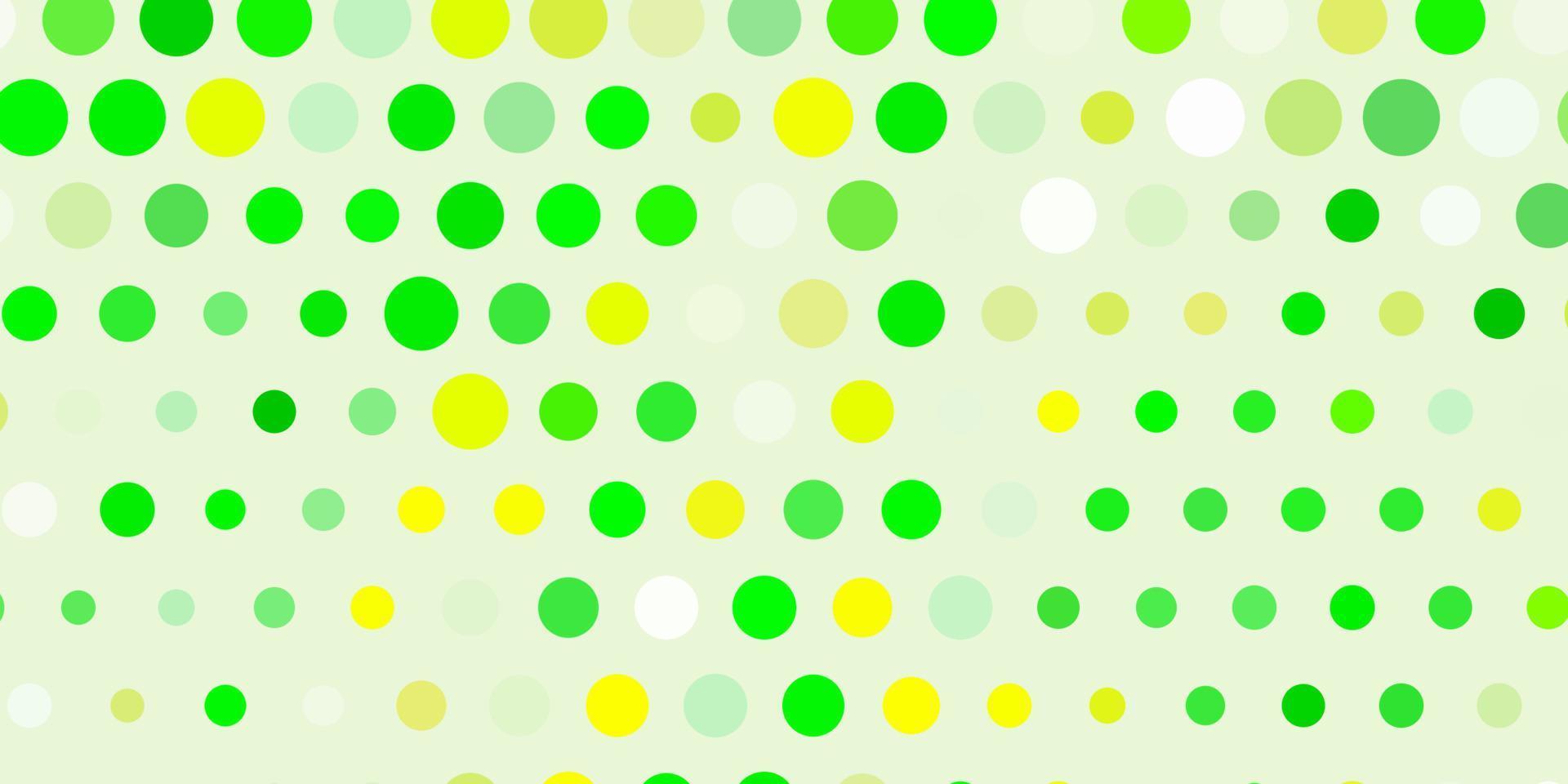 Light green, yellow vector layout with circle shapes.