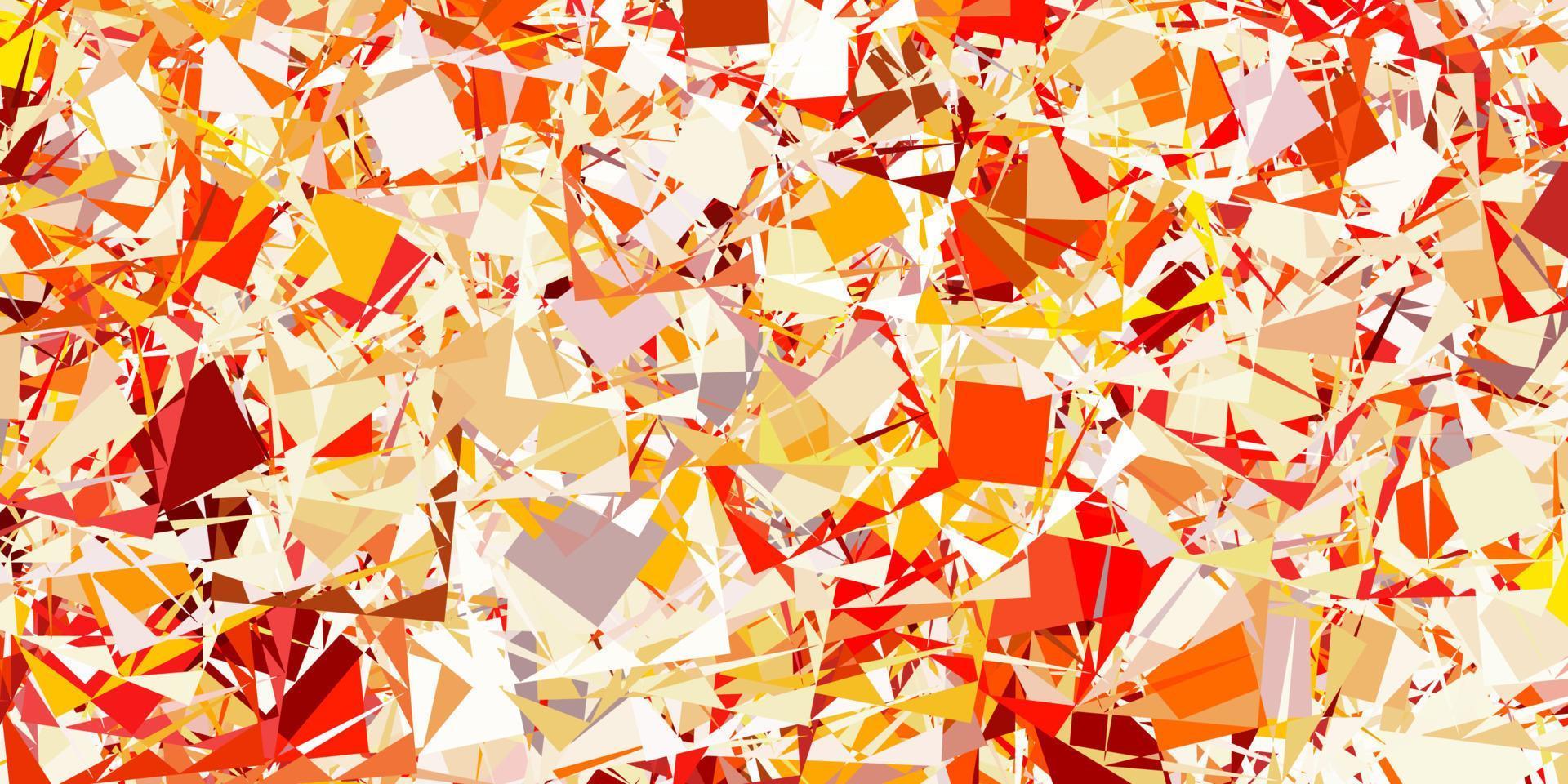 Light Orange vector pattern with polygonal shapes.