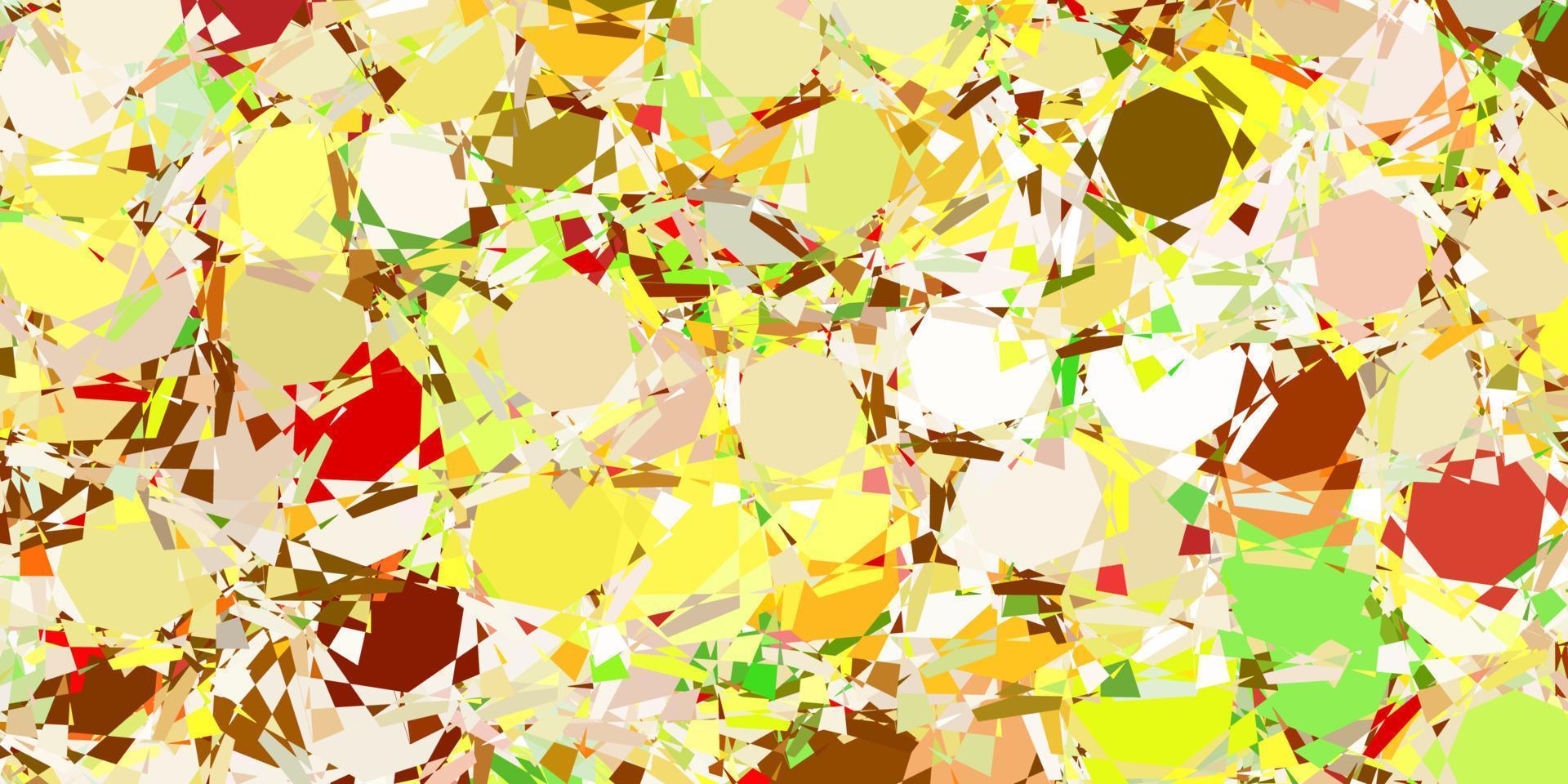Light Green, Yellow vector layout with triangle forms.