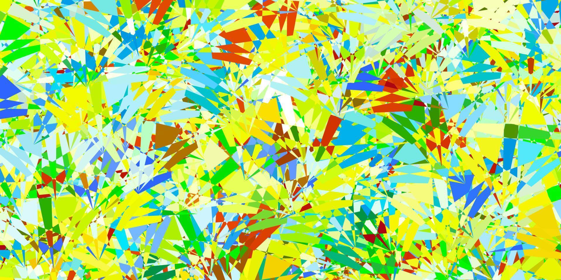 patrón de vector multicolor claro con formas poligonales.