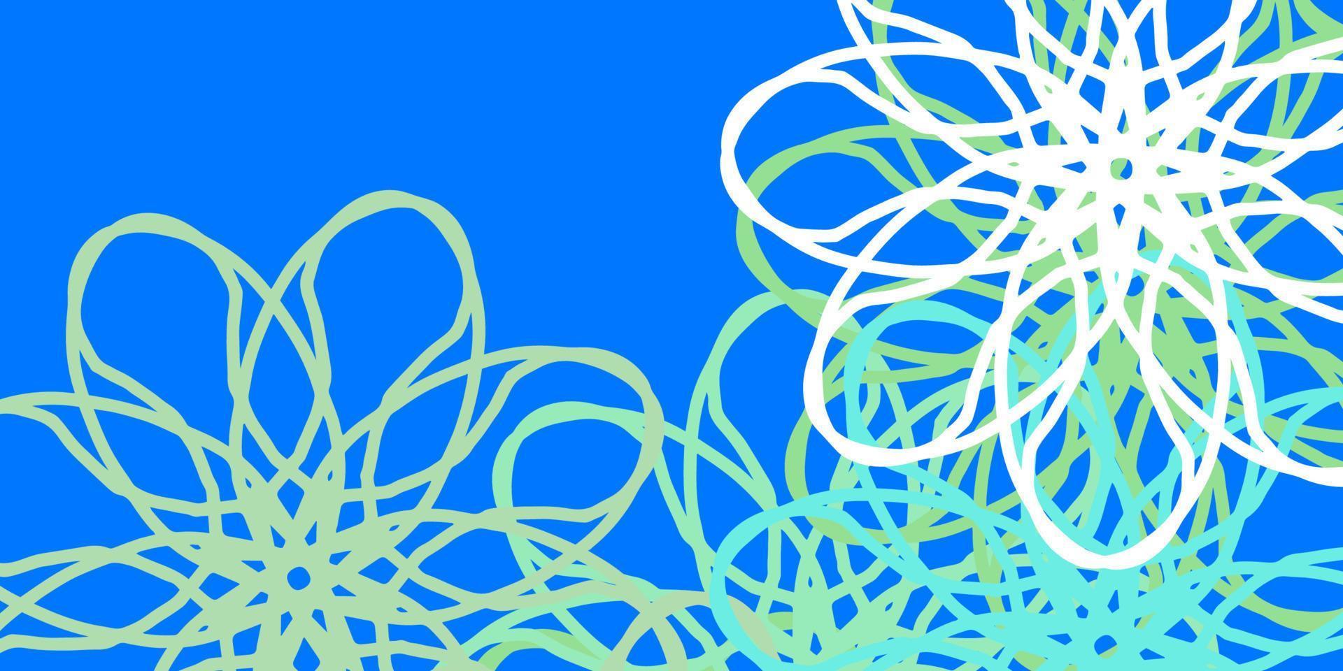 Light Multicolor vector doodle background with flowers.