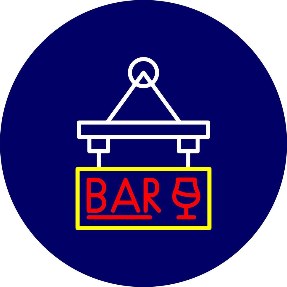 Bar Sign Board Creative Icon Design vector