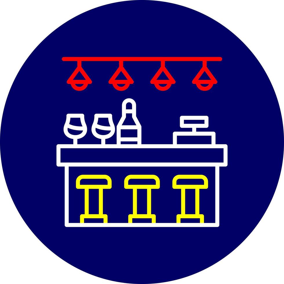 Bar Counter Creative Icon Design vector