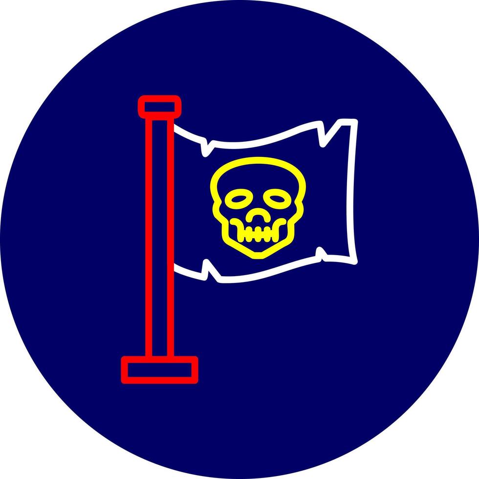 diseño de icono creativo de bandera de piratas vector