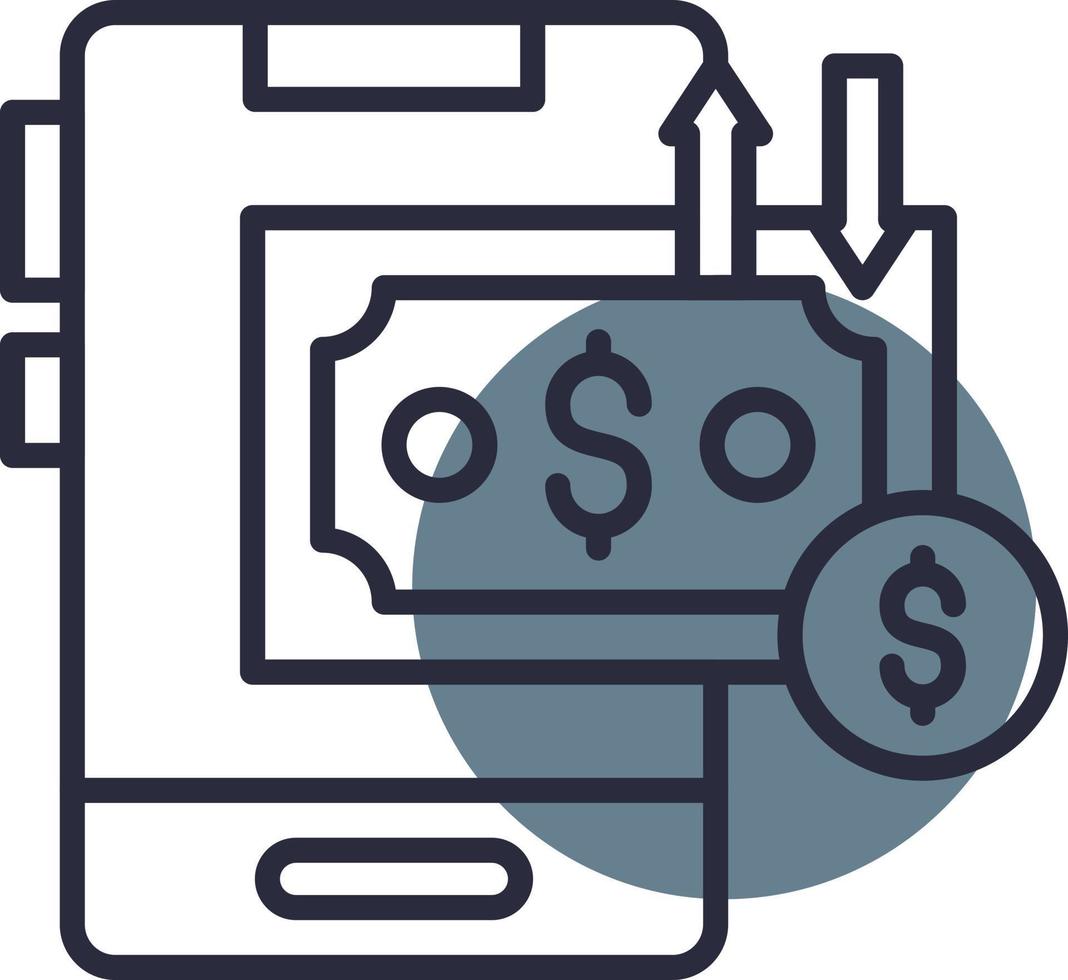 Money Transfer Creative Icon Design vector