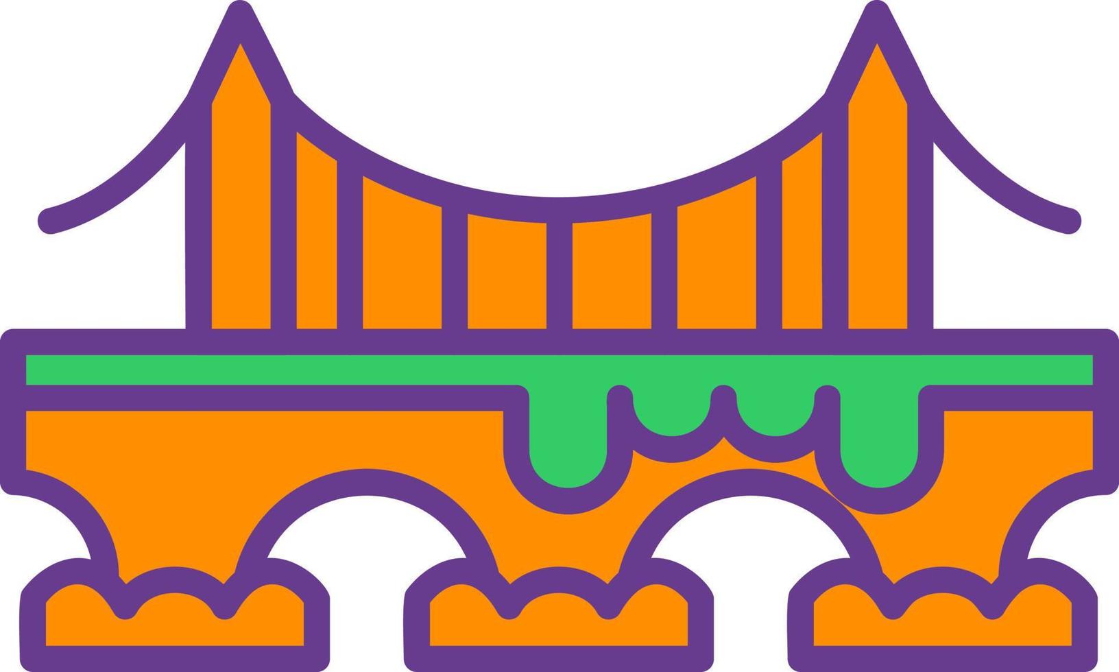 diseño de icono creativo de puente vector