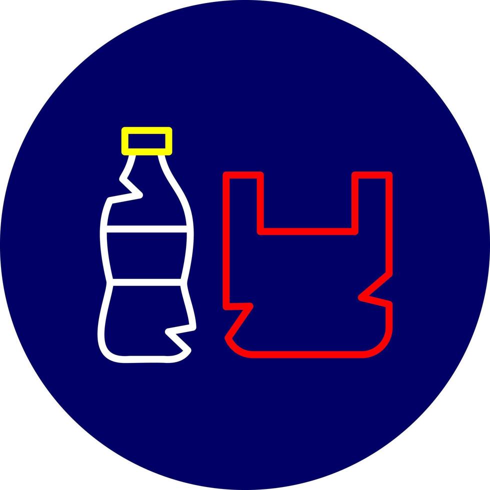 Waste Plastic Creative Icon Design vector