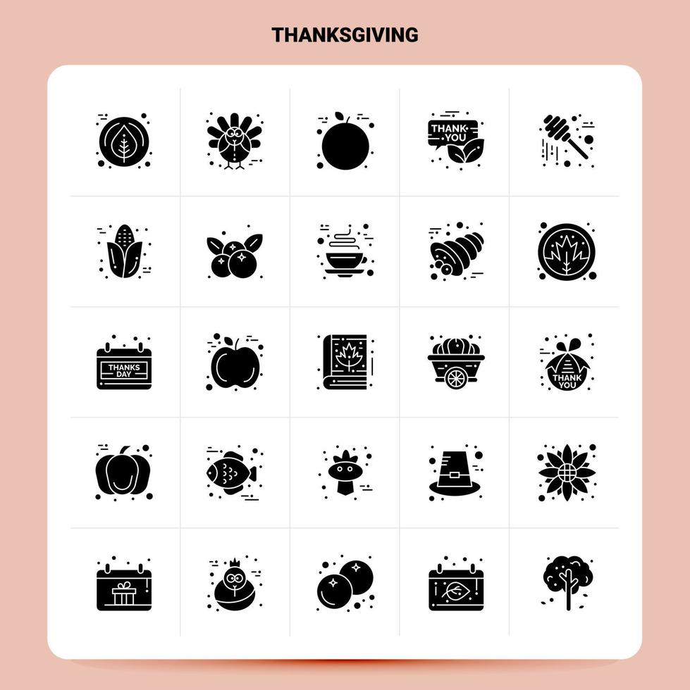 Solid 25 Thanksgiving Icon set Vector Glyph Style Design Black Icons Set Web and Mobile Business ideas design Vector Illustration