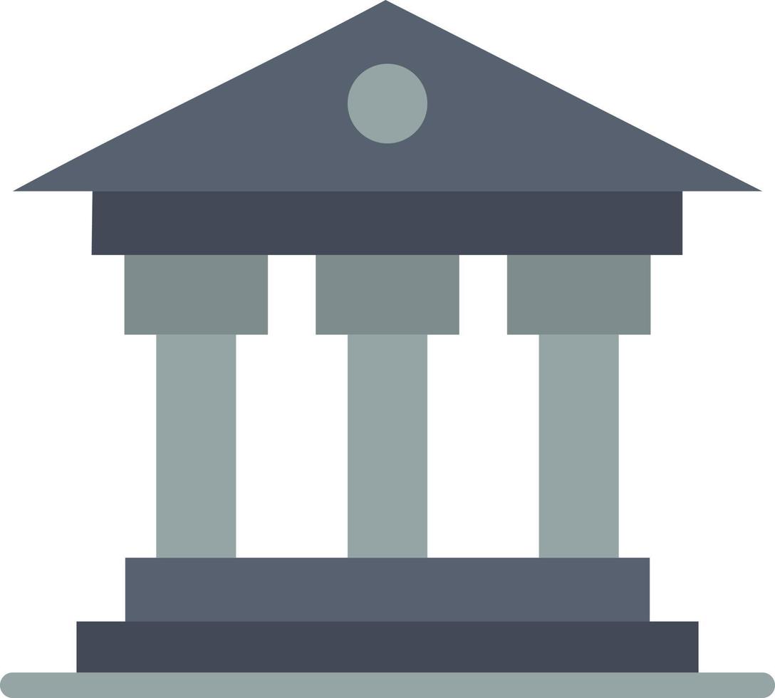 banco institución dinero irlanda color plano icono vector icono banner plantilla