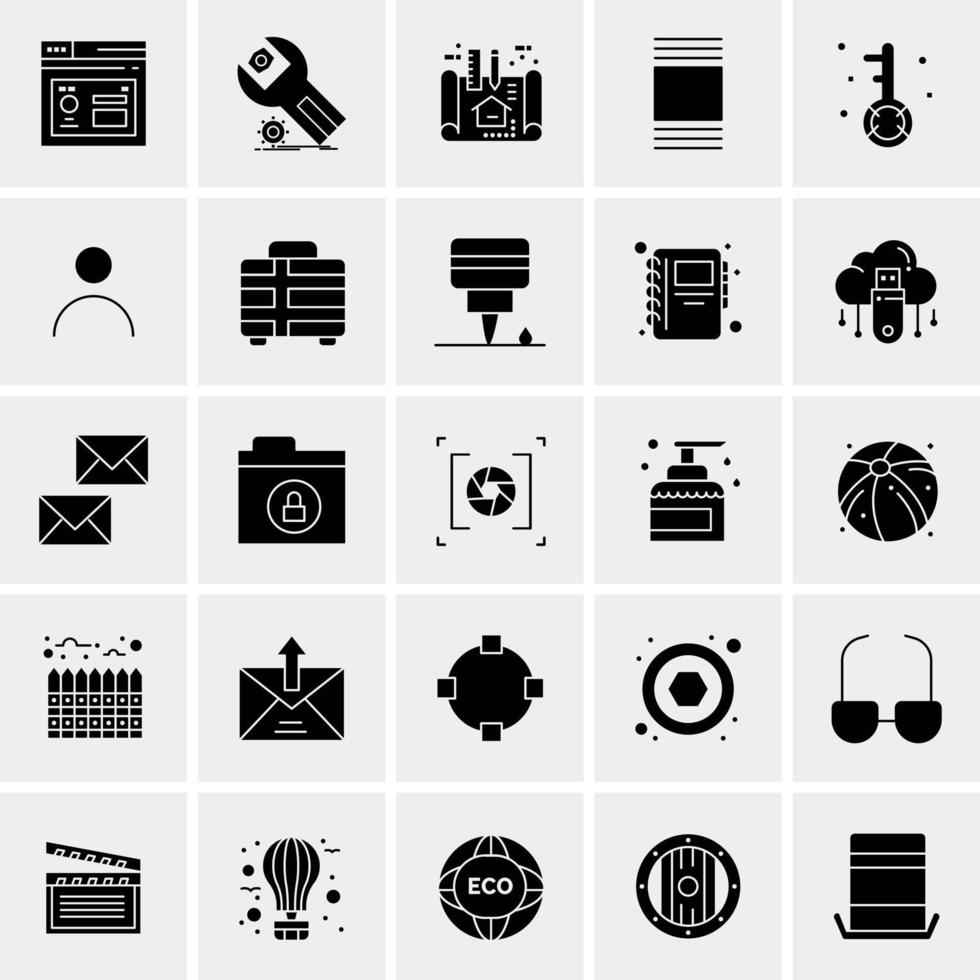 25 Universal Business Icons Vector Creative Icon Illustration to use in web and Mobile Related project