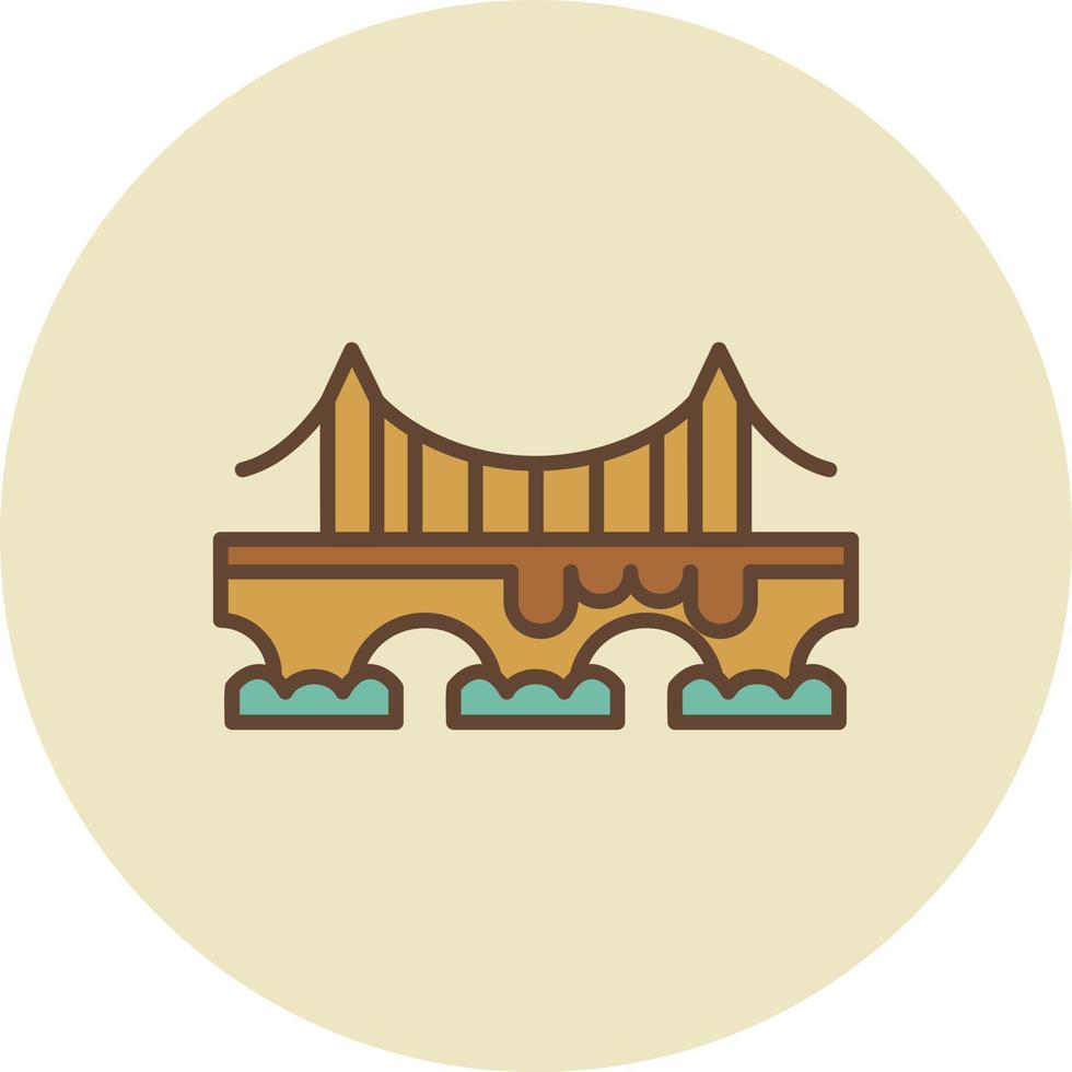 diseño de icono creativo de puente vector