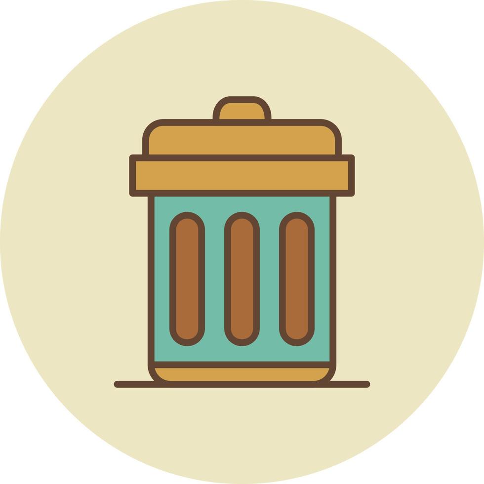 Trash Bin Creative Icon Design vector