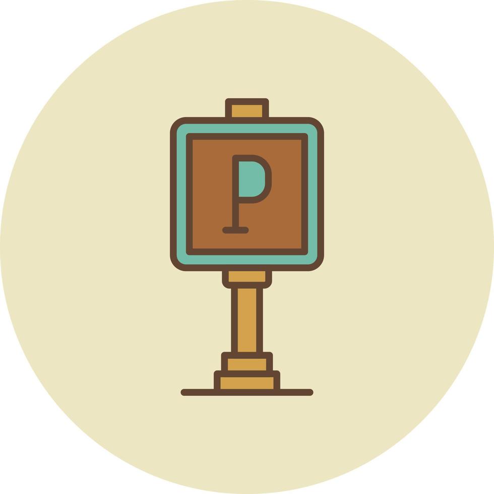 Parking Sign Creative Icon Design vector