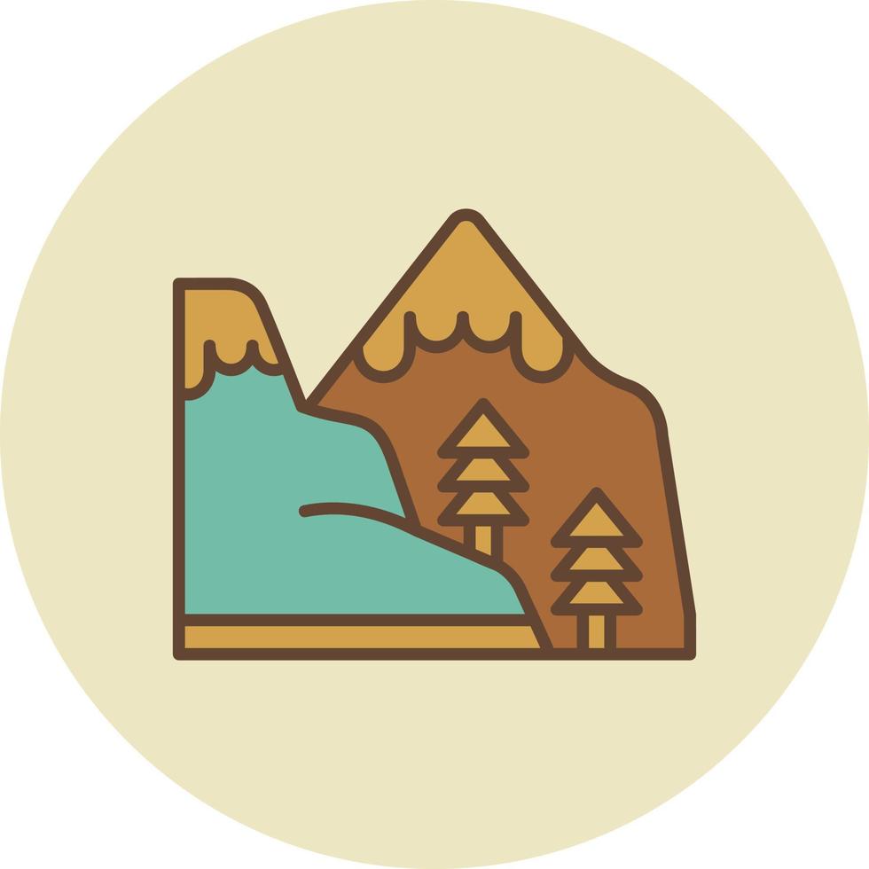 diseño de icono creativo de montaña vector