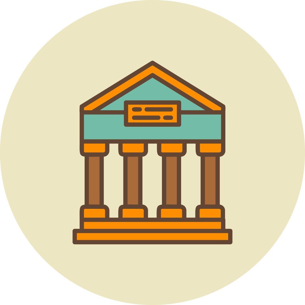 Greek Temple Creative Icon Design vector