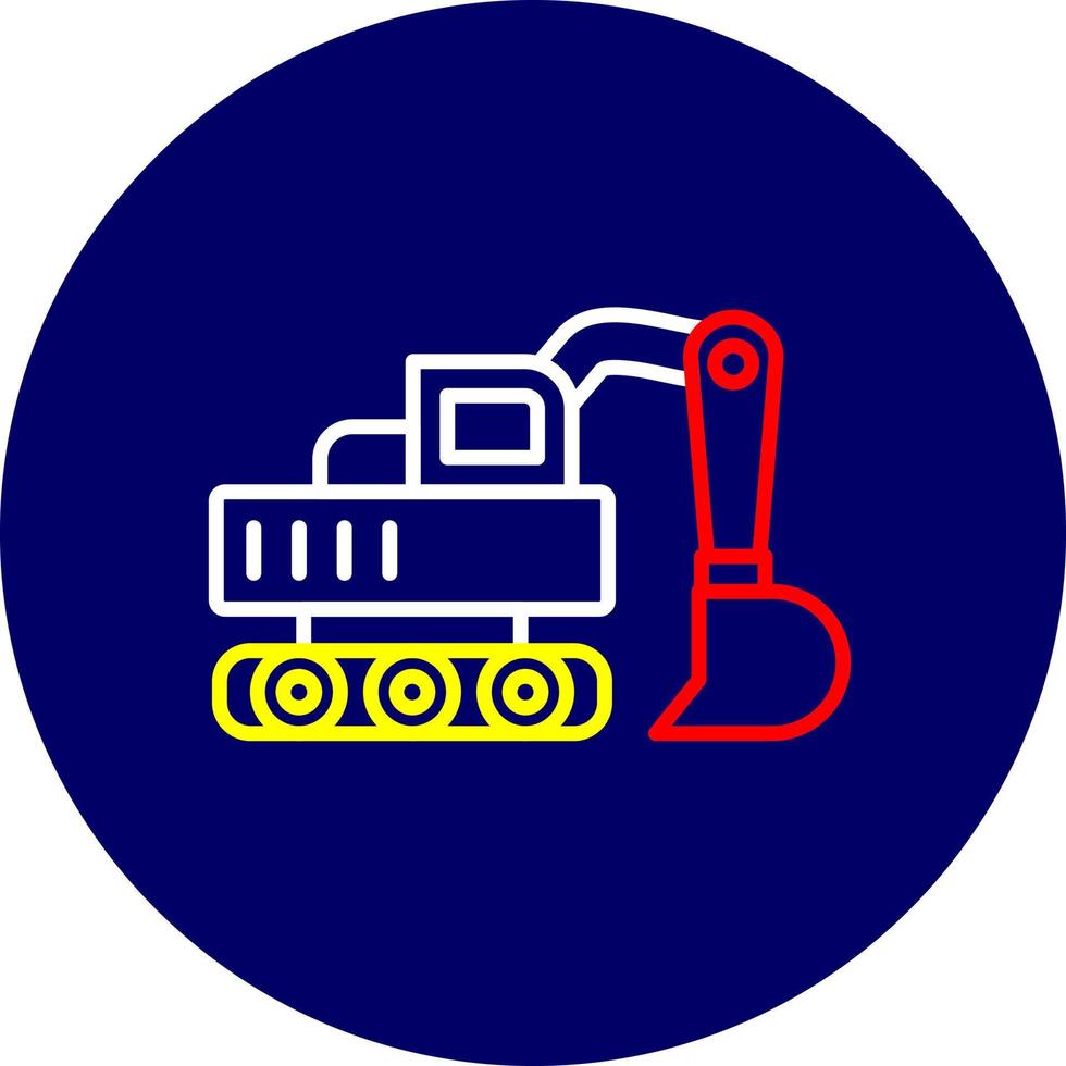 Excavator Creative Icon Design vector