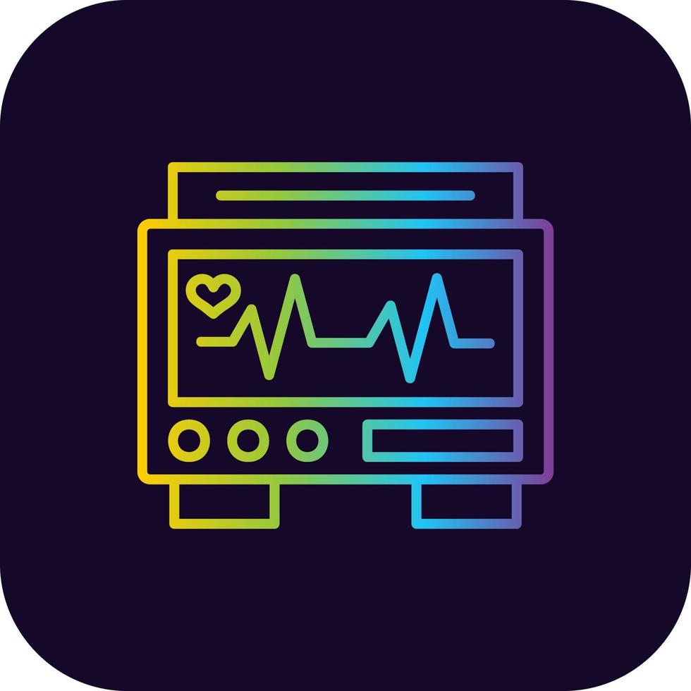 Ekg Monitor Creative Icon Design vector