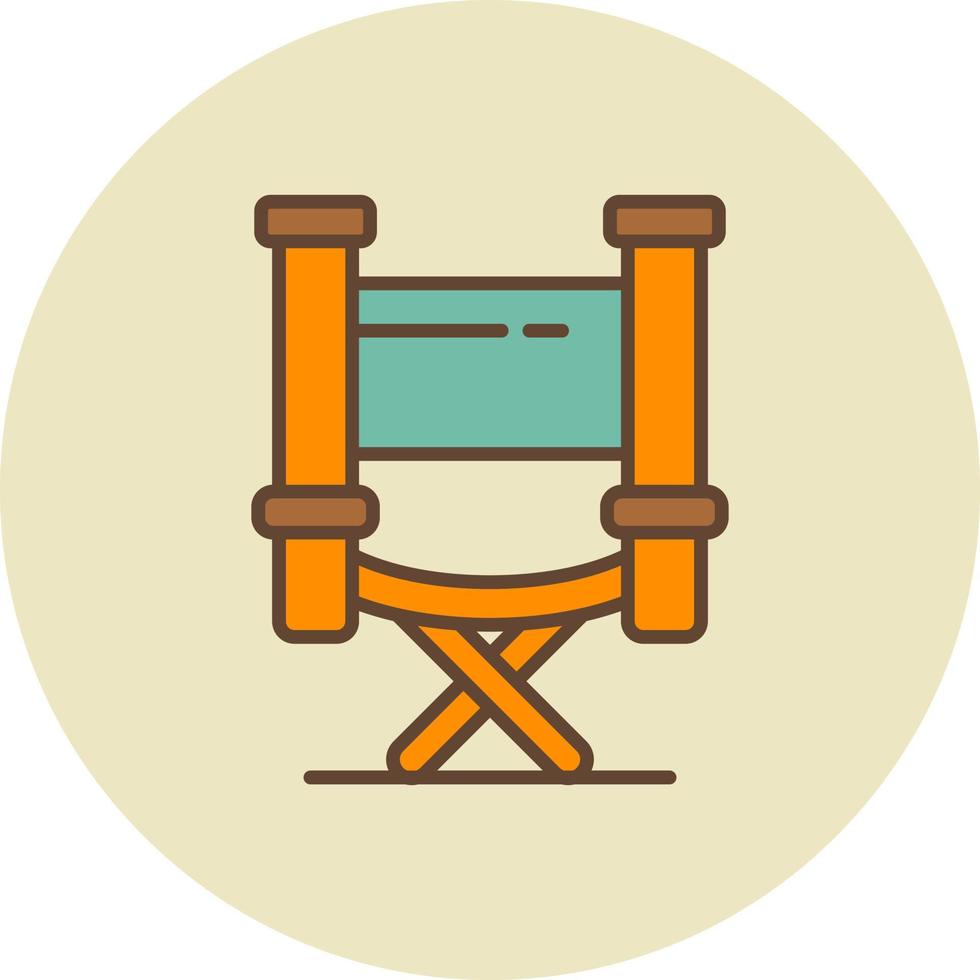 diseño de icono creativo de silla de directores vector