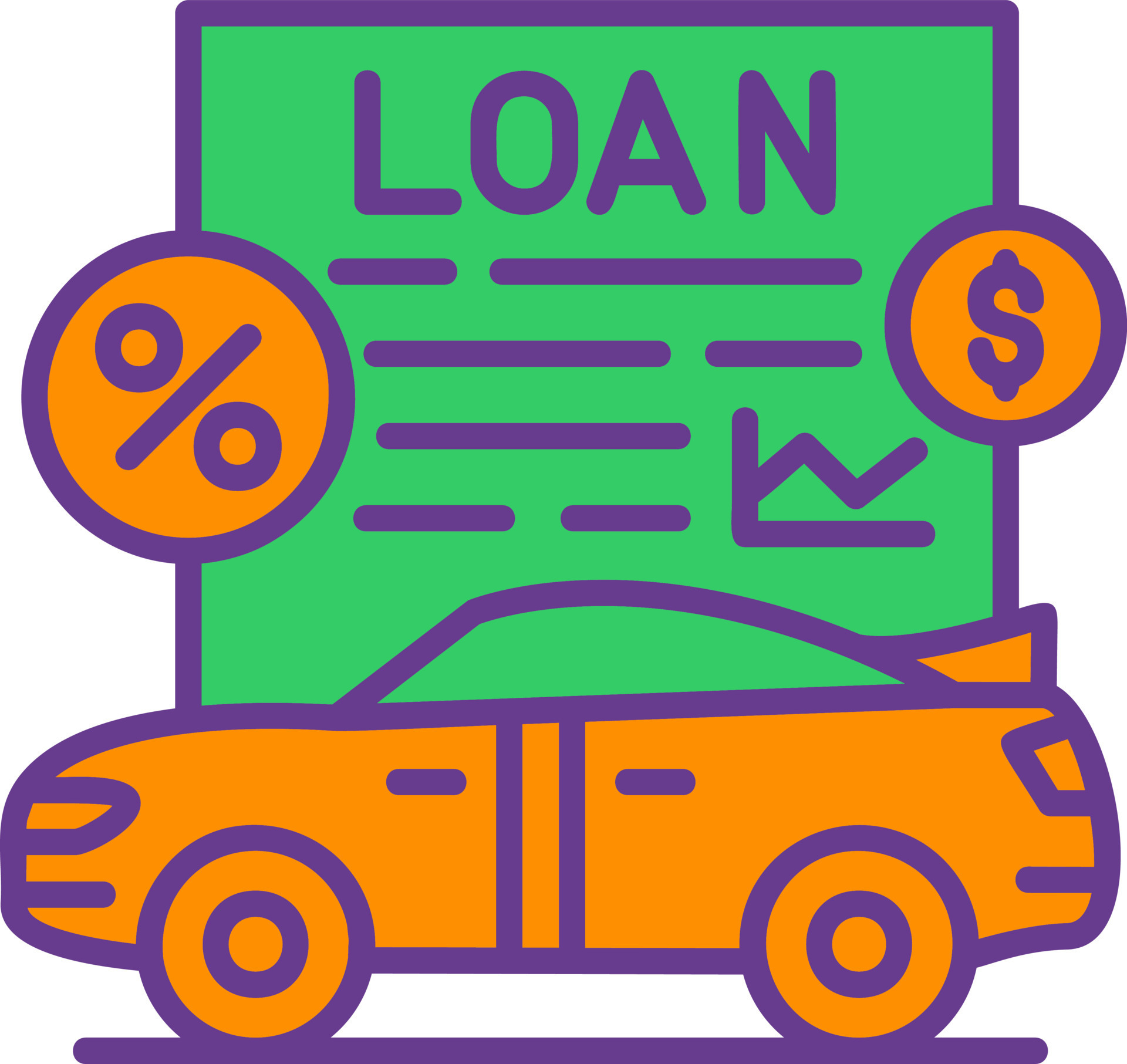 Car Loan Creative Icon Design 15472421 Vector Art at Vecteezy