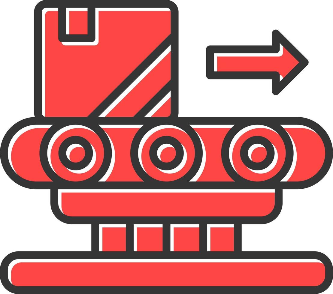 Conveyor Belt Creative Icon Design vector