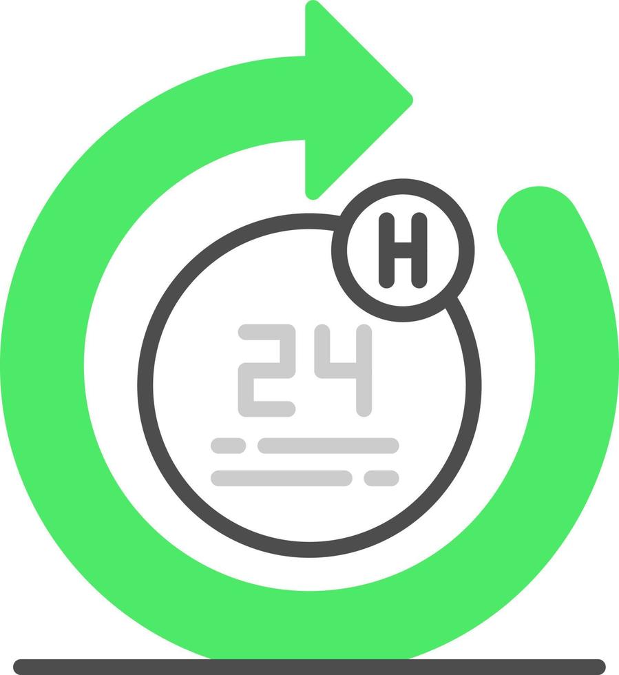 24 Hour Creative Icon Design vector