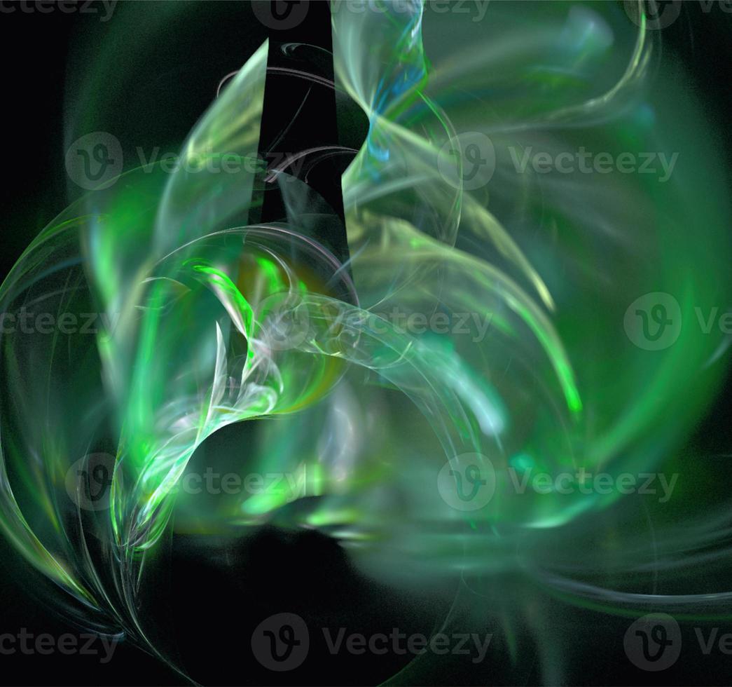 abstract green glowing pattern on black background, design, wallpaper photo