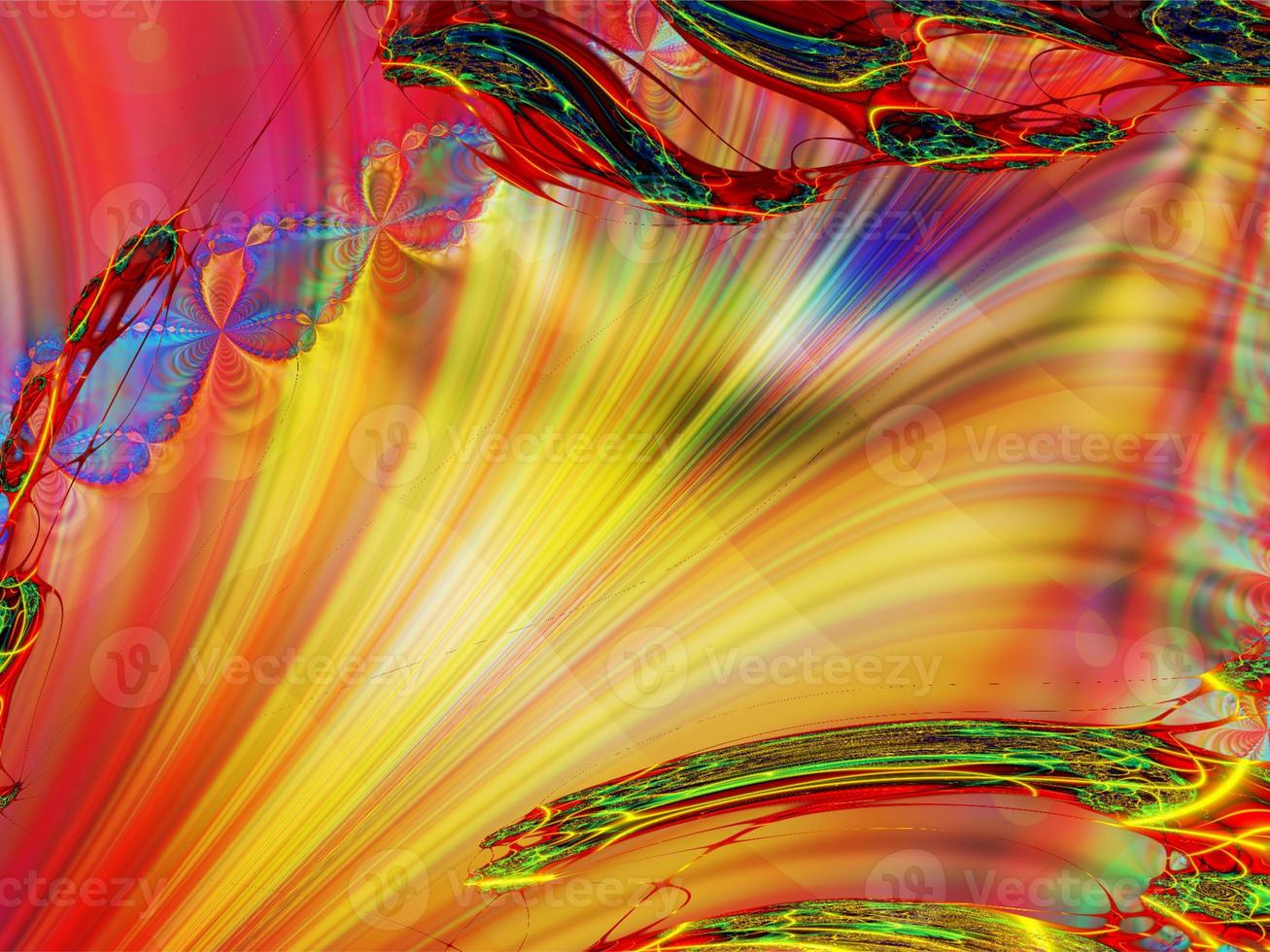 bright decorative yellow-red pattern, abstract background, design photo