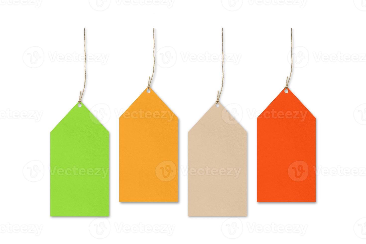sale tag, discount label isolated on white background photo