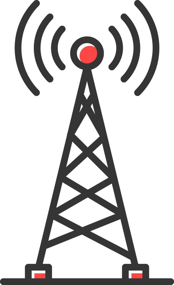 Radio Tower Creative Icon Design vector