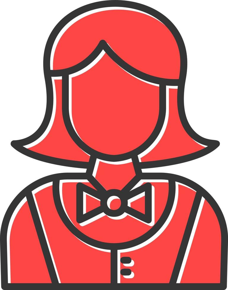 Waitress Creative Icon Design vector