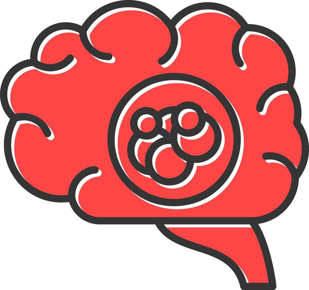 Brain Cancer Creative Icon Design vector