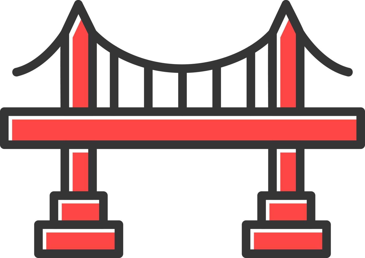 diseño de icono creativo de puente vector