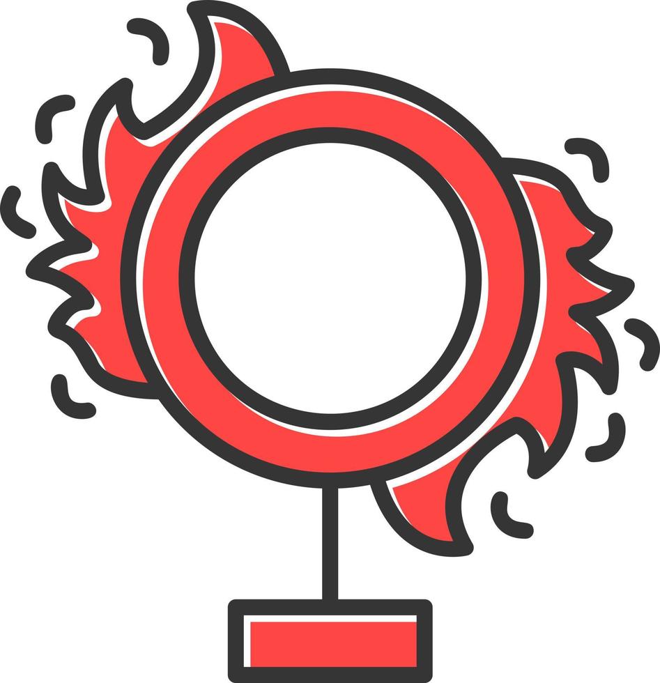Fire Ring Creative Icon Design vector