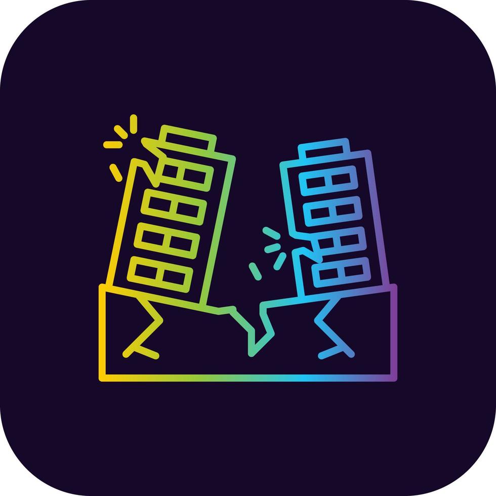 Earthquake Creative Icon Design vector