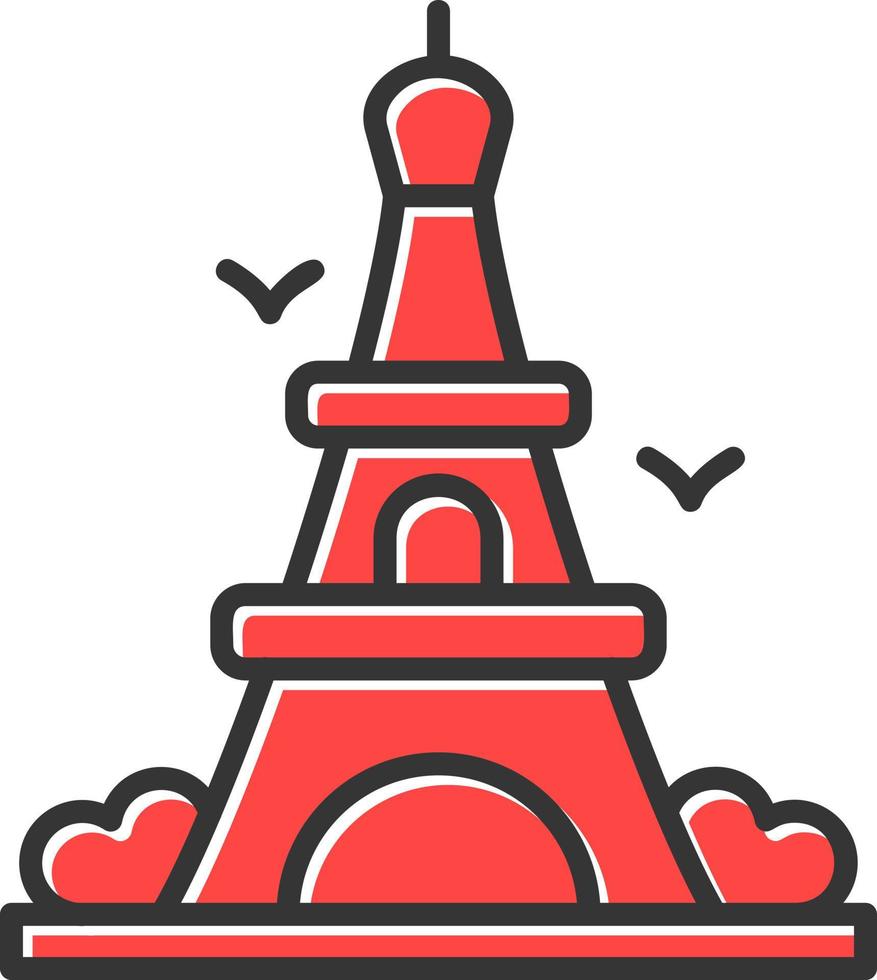 Eiffel Tower Creative Icon Design vector